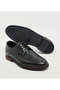 Plain Black Leather Casual Shoes - 4