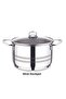 Stainless Steel 6 Piece Stockpot Set, 20cm/3L, 26cm/8L, 30cm/14L Silver - 4