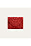Women's Red Straw Portfolio Bag