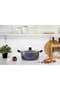 DC1572 24cm Non-Stick Casserole Stock Pot with Glass Lid - 3