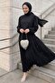 Black Suit with Stone-Embellished Skirt and Laces - 4