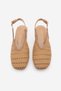 Women's Blunt Toe Hand Knitted Mary Jane Strappy Daily Ballerinas Zelna Taba - 7