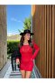 Kayik Yakali Tri̇ko Dress Red - 5