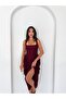 Lace Textured Square Neck Midi Dress Elegant Women's Summer Dress - 4