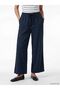 Lcw Vision Navy Blue Elastic Waist Modal Blend Women's Trousers - 2