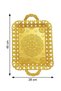 Ecem Large Size Gold Color Metal Rectangular Tray - 3