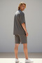 Men's Basic Oversize Short Sleeve Top and Shorts Comfortable Cut Two-Piece Set - 5