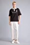 100% Cotton Boxy Fit Printed Short Sleeve Polo Brown T-Shirt H7490Ax26Hs - 2