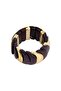 Women's modern gold and brown toned elastic bracelet