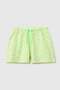 Girl's Yellow All-Over Print Detailed Elastic Waist Drawstring Bermuda Shorts 6-1