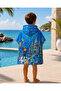 Boys' Sea Castle Themed Hooded Beach Poncho Quick-Drying Children's Towel Poncho - 3