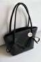 Soft Leather Shoulder Bag with Lace Detail, Large Internal Volume, Shoulder Bag En33 Size23 - 2