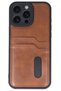 Shopilke iPhone 16 Pro Case Sara Leather Case with Business Card Holder (133741) - Tan - 2
