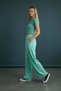 Women's Camisole Fabric Crew Neck Mint Crop T-Shirt - 2004 - 5