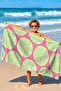 Lemon Tropical Summer Beach Towel-Pink Green Mediterranean Pool Sea Bath Quick Drying Seaside Cover - 6