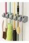 Broom Mop Holder Wall Mounted – Heavy-Duty 5-Slot 6-Hook Tool Organizer Rack for Kitchen, Garage, Garden & Laundry | Non-Slip Space-Saving Broom & Cleaning Supplies Hanger