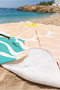 Floral Patterned Bohemian Beach Towel-Mediterranean Pastel Floral Pool Sea Bath Quick Drying Seaside Cover-Up - 5