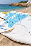 Luxury Beach Towel with Mediterranean Sea View - Bohemian Marine Blue and White Quick-Dry Microfiber Towel - 3