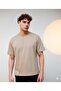 DARK SOIL | Oversized Basic T-shirt in Cotton Beige - 5