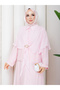Cape Detailed Blouse & Skirt Tulle Modal Hijab Set Rc9055 - 6