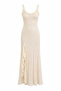 Lace Cream Lycra Maxi Dress