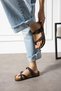 Coffee Color Women's Double Buckle Flip-Flop Orthopedic Daily Slippers - Comfortable Home and Outdoor Sandals with Anatomical Soles - 2