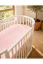100% Cotton Muslin Elastic Baby Bed Sheet 70X120 Cm, Air-Permeable Muslin Baby Bed Sheet - White / Ecru / Pink - 4