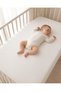 100% Cotton Muslin Elastic Baby Bed Sheet 70X120 Cm, Air-Permeable Muslin Baby Bed Sheet - White / Ecru / Pink - 6