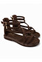 Brown Gladiator Sandals with Double Buckle – Comfortable and Stylish Summer Women's Shoes - 5