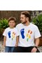 Father Child Oversize T-Shirt Colorful Feet Printed (Sold Individually)