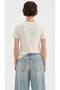 Women's 100% Cotton T-Shirt with Sequin Text Embroidery Detail on the Front - 3