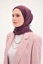 وشاح تينسل مونار بنمط عثماني بلون البرقوق 90×90 - 3