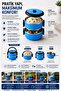 2-Tier 1.2 Liter Stainless Steel Lunch Box with Leak-Proof Lid Food Carrying Container Bento Lunch Box 304 - 8