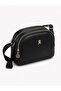 Black Women's Stylish Design 3-Compartment Crossbody Bag - 4