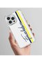 Licensed iPhone 15 Pro Handwritten Yellow Navy Blue Transparent Phone Case "Dekomus Pocket Notebook Gift"