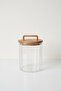 Efsane Avora Acacia Lid Round Glass Jar (1800 ml 13 X 15 cm) - 5