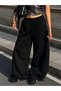 Women's Black&Gray Comfortable Fit Casual Wide Leg Stylish Sweatpants - 4