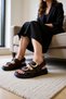 Women's Suede Double Strap Platform Sandals Flat Heeled Comfortable Cutout Design Laceless Design Casual Modern - 4