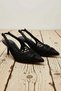 Women's Pointed Toe Thin Heeled Shoes Straw Pattern Sling Back Cutout Suitable for Summer Season Casual