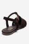 Nathalie Brown Suede Genuine Leather Women's Sandals - 5
