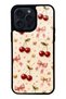 iPhone 15 Pro Max Cherry Ribbon Luxury Design Glossy Phone Case