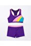 Girl's Two-Piece Swimsuit with Shorts-7255-M - 5