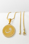 Gold Color Chain with Ayetel Kürsi & Vav Letter Written 60 cm Italian Chain Stainless Steel Necklace - 6