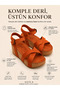 Vorena High Platform Cork Sole Genuine Leather Women's Sandals - 3