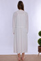 Breastfeeding Feature Cotton Robe Maternity Nightgown Set Effortt - Ecru - 4