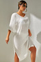 Women's Flared Cotton Oversized Beach Dress – Comfortable Cut Summer Dress - 5