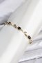 Brass Gold Color Purple Zircon Stone Flower Model Women's Bracelet - 4