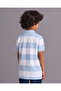 Boys Blue Striped Polo Shirt - 3