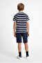 Boy's Striped Polo Neck T-Shirt - 4