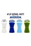 4-Piece Chenille Set: 25 Pieces White, 25 Pieces Cobalt Blue, 25 Pieces Light Blue, 25 Pieces Green, Feathered Wire Set - 2